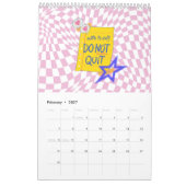 In My 2026 Era Pink Aesthetic Calendar with Quotes カレンダー (2月 2027)