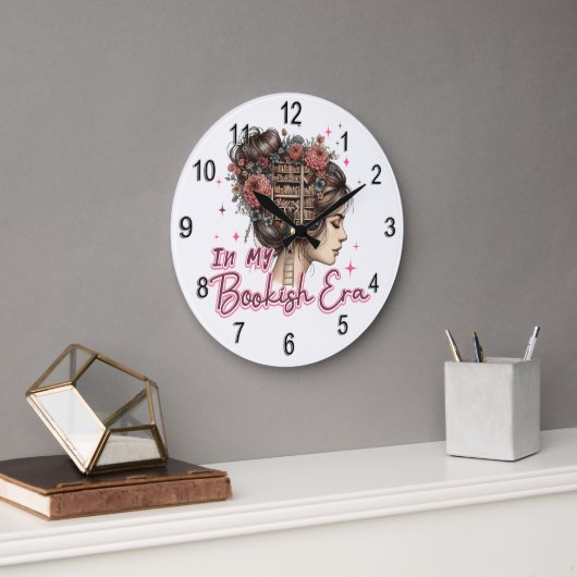 In My Bookish Era ラージ壁時計 (オフィス)
