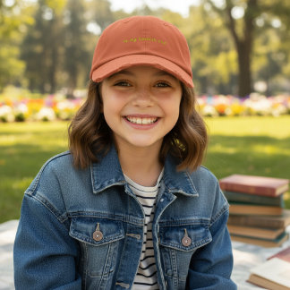 In My Bookish Era in Burnt Orange 刺繍入りキャップ