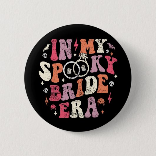 In My Bride 不気味 Era Halloween Bride結婚 Bac 缶バッジ (正面)