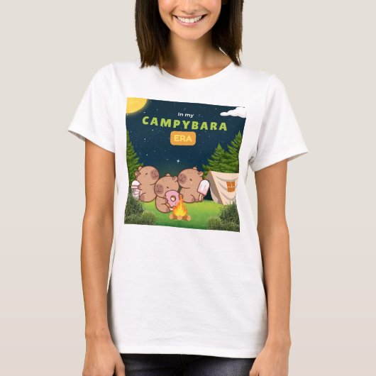 In My Campybara Era Capybara Camping T-Shirt Tシャツ (正面)