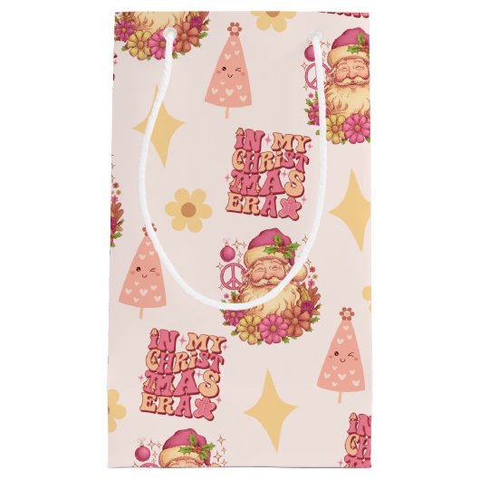 In My Christmas Era Groovy Santa スモールペーパーバッグ (正面)