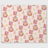 In My Christmas Era Groovy Santa ラッピングペーパー (フラット)