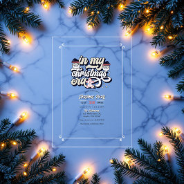 "In My Christmas Era" Retro Vibes Holiday Party アクリル招待状