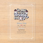 "In My Christmas Era" Retro Vibes Holiday Party アクリル招待状 (正面)