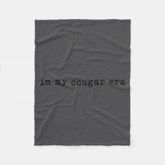 In My Cougar Era Funny Cougars フリースブランケット (正面)