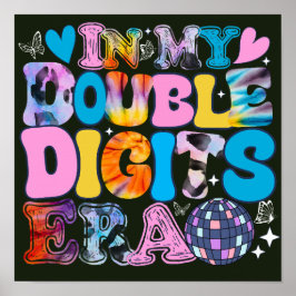 In My Double Digits Eraおもしろい誕生日 ポスター