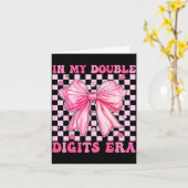 In My Double Digits Era Coquette Bow 10th Birthday カード (黄色い花)