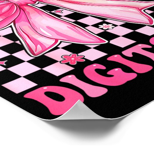 In My Double Digits Era Coquette Bow 10th Birthday ポスター (角)