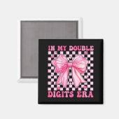 In My Double Digits Era Coquette Bow 10th Birthday マグネット (正面/裏面)