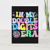 In My Double Digits Era Retro 10 Year Old 10th Bir カード (正面)