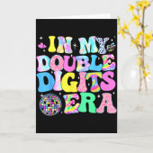 In My Double Digits Era Retro 10 Year Old 10th Bir カード (黄色い花)
