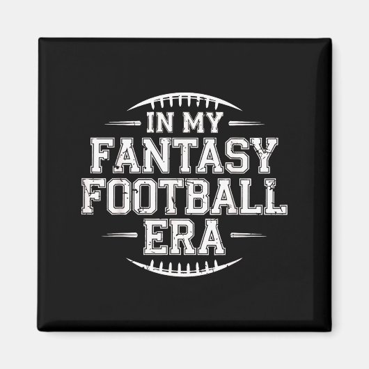 In My Fantasy Football Era Retro Groovy Who Love F マグネット (正面)