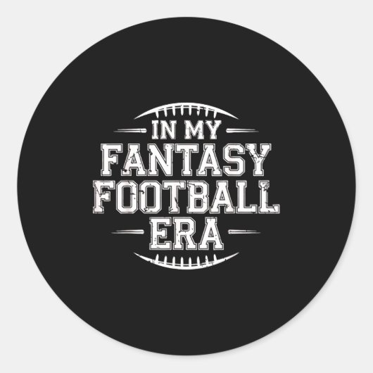 In My Fantasy Football Era Retro Groovy Who Love F ラウンドシール (正面)