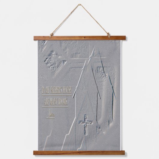 In My Father’s House John14:2 cross church Bible 吊り下げ型タペストリー (正面)