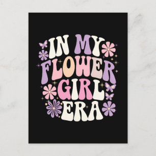 In My Flower Girl EraレトロGroovy Flower シーズンポストカード