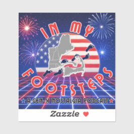 In My Footstepsポッドキャストバンパーステッカー代替ロゴ #3 シール