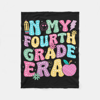 In My Fourth Grade Era 4th Grade Teacher Kid Back  フリースブランケット