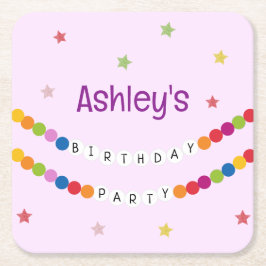 In My Friendship Bracelet Era誕生日パーティー スクエアペーパーコースター