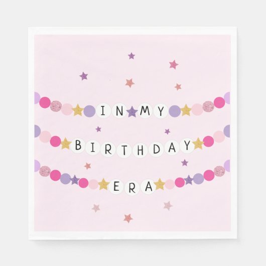In My Friendship Bracelet Era誕生日パーティー スタンダードランチョンナプキン (正面)