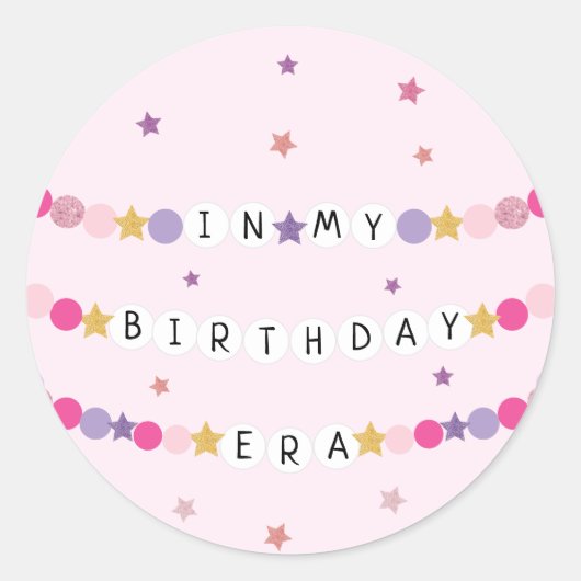 In My Friendship Bracelet Era誕生日パーティー ラウンドシール (正面)