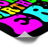 In My Glowing Birthday Era Groovy Colorful Bright ポスター (角)