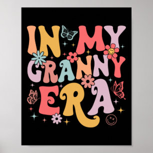 In My Granny Era GroovyレトロマザーズDay Butterfl ポスター