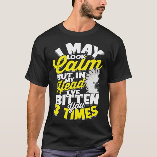 In My Head I ve Bitten You 3 Times Parrot Umbrella Tシャツ (正面)