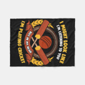 In My Head I'm Playing Cricket  フリースブランケット (正面(横))