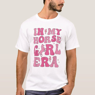  In my horse girl era cute horse girl horse lover  Tシャツ