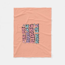 In My Horse Riding Mom Era: Mama T Shirt Mom Life フリースブランケット
