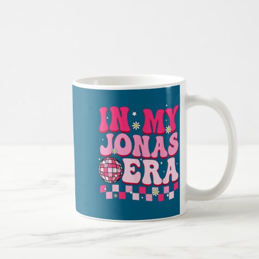In My Jonas Era Funny Jonas Groovy 80's Men Women  コーヒーマグカップ (右)