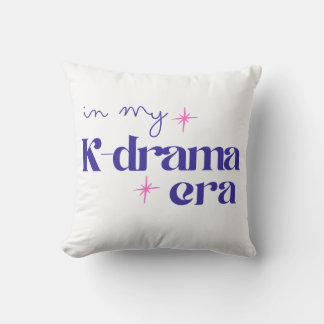 In My Kdrama Era Typography modern Throw Pillow クッション