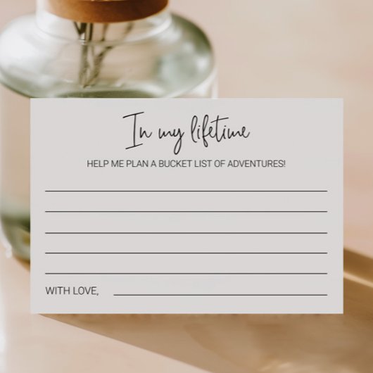 In My Lifetime Bucket List卒業アドバイス アドバイスカード