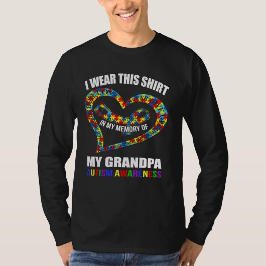 In my memory of my grandpa AUTISM AWARENESS Tシャツ (正面)