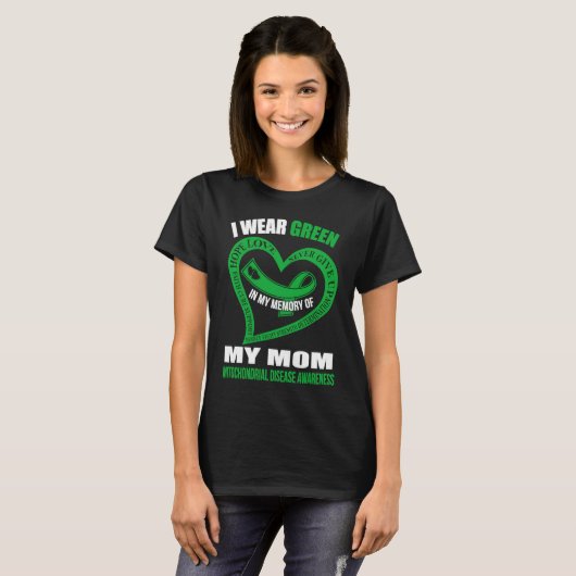 In my memory of my mom MITOCHONDRIAL DISEASE AWARE Tシャツ (正面フル)