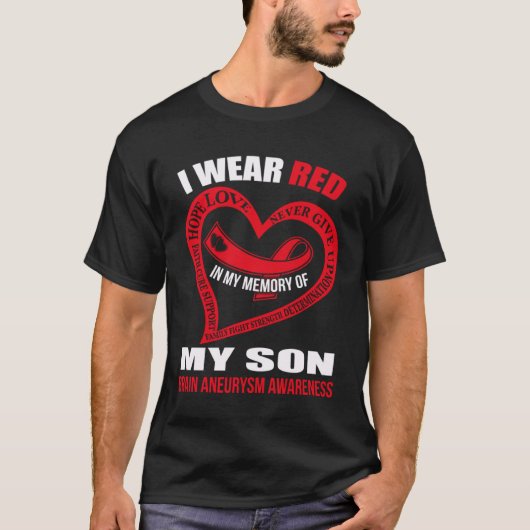 In my memory of my son BRAIN ANEURYSM AWARENESS Tシャツ (正面)