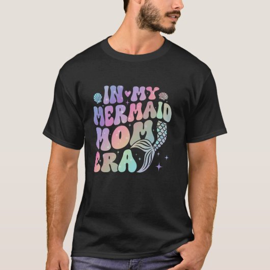 In My Mermaid Mom Eraファミリーマッチング誕生日パー Tシャツ (正面)