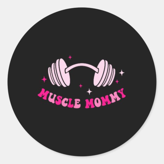 In My Muscle Mommy Era Gymおもしろいフィットネス2サイド ラウンドシール (正面)