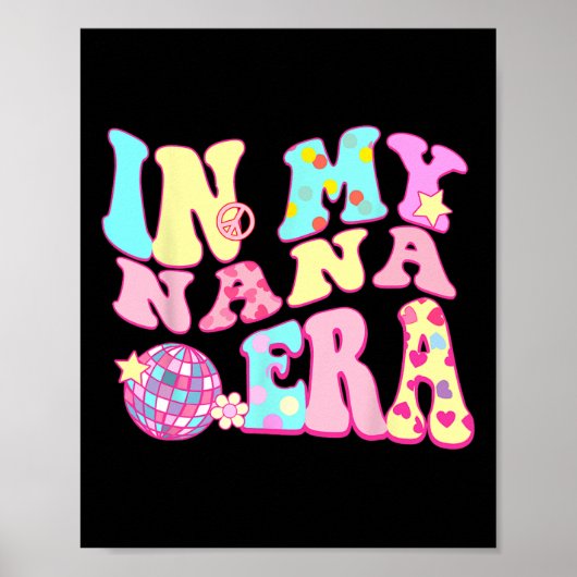 In My Nana Era皮肉なGroovyレトロDisco Mother ポスター (正面)