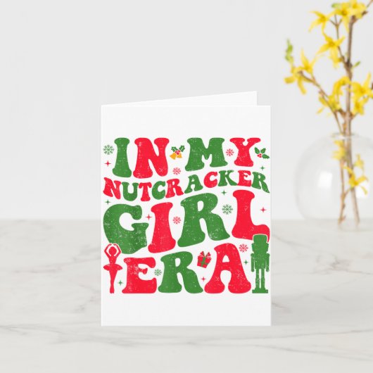 In My Nutcracker Girl Era Groovy Christmas Nutcrac カード (黄色い花)