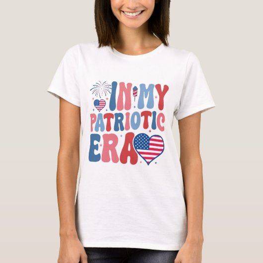 In My Patriotic Era, 4th of July, America Red Blue Tシャツ (正面)