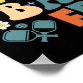 In My Pickleball EraレトロGroovy ポスター (角)