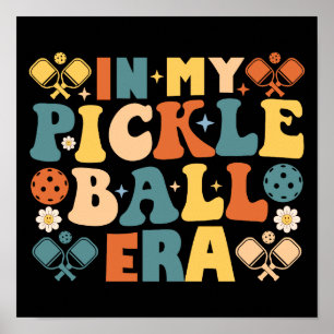 In My Pickleball EraレトロGroovy ポスター