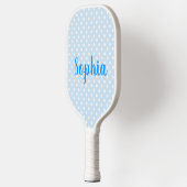 In My Pickleball Era Custom Name Blue Design ピックルボールラケット (左)
