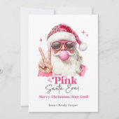 In My Pink Santa Era Trendy Pink Christmas  シーズンカード (正面)