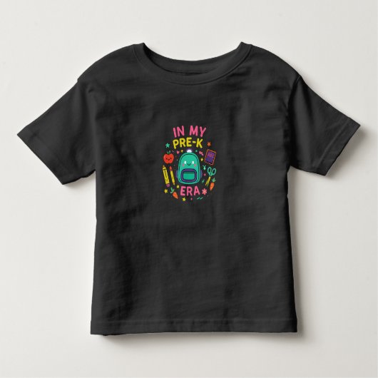 In My Pre-K Era – Cute Back to School トドラーTシャツ (正面)