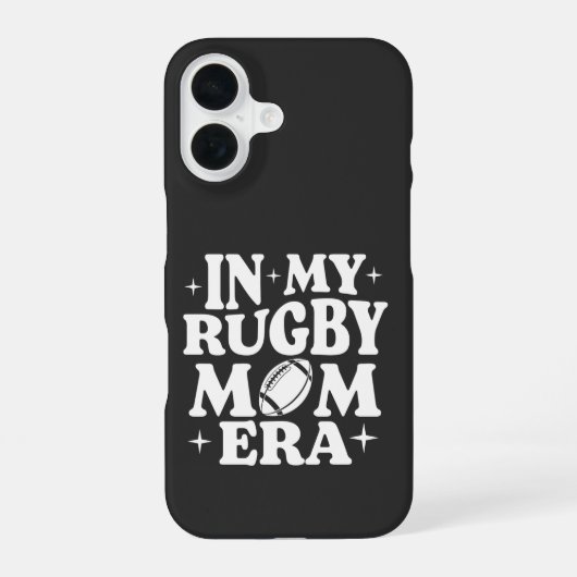 In My Rugby Mom Era White Rugby iPhone 16ケース (裏面)