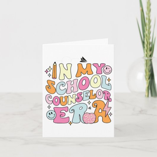 In My School Counselor Era Back To School Teacher  カード (正面)