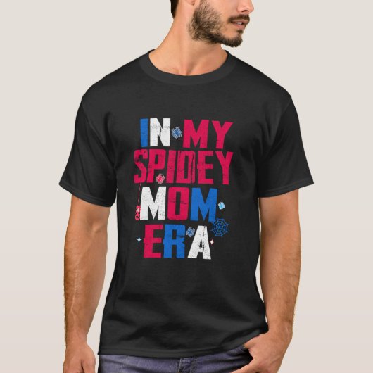 In My Spidey Mom Era Groovy おもしろい Mommy Mommy Moth Tシャツ (正面)